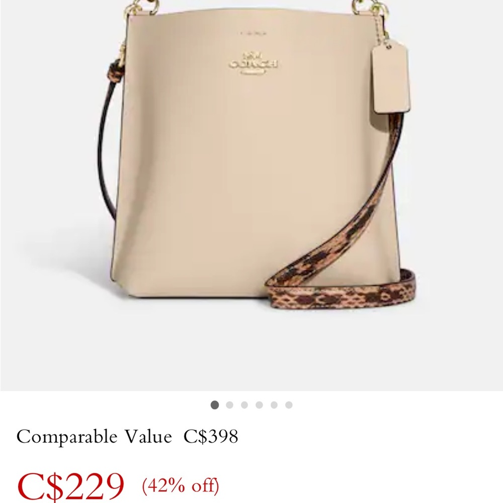 Coach Cream Crossbody Bag - Picture 2 of 10
